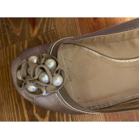 Kate Spade Champagne Bindi Peep Toe Flat, size 10 - Picture 6 of 10